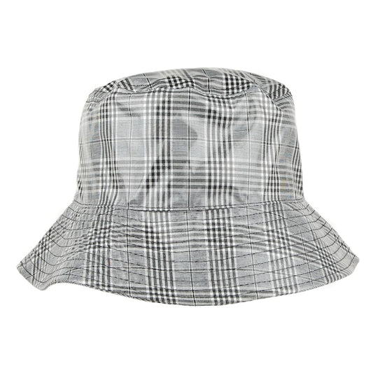 Scala Hats Bastia Tartan Rain Hat - Black-Grey