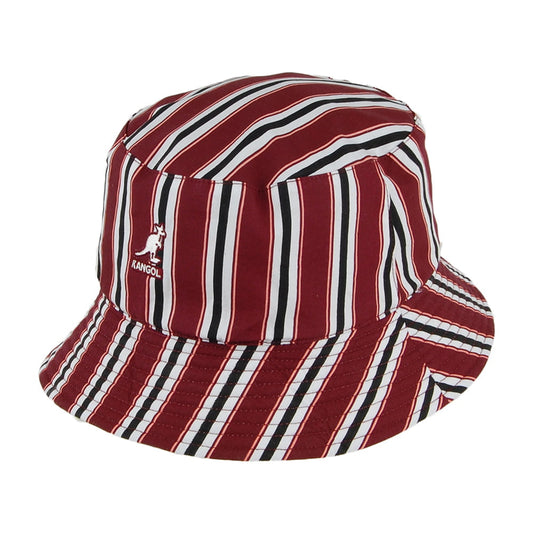 Kangol Double Pattern Reversible Bucket Hat - Burgundy-Multi