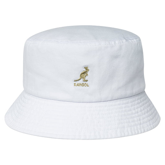 Kangol Washed Cotton Bucket Hat - White