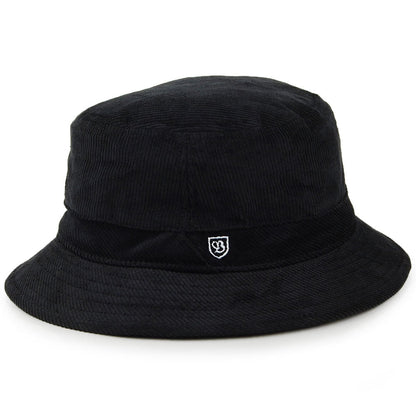 Brixton Hats B-Shield Corduroy Bucket Hat - Black