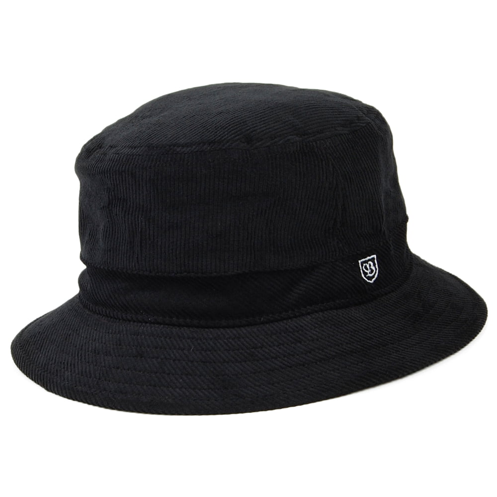 Brixton Hats B-Shield Corduroy Bucket Hat - Black