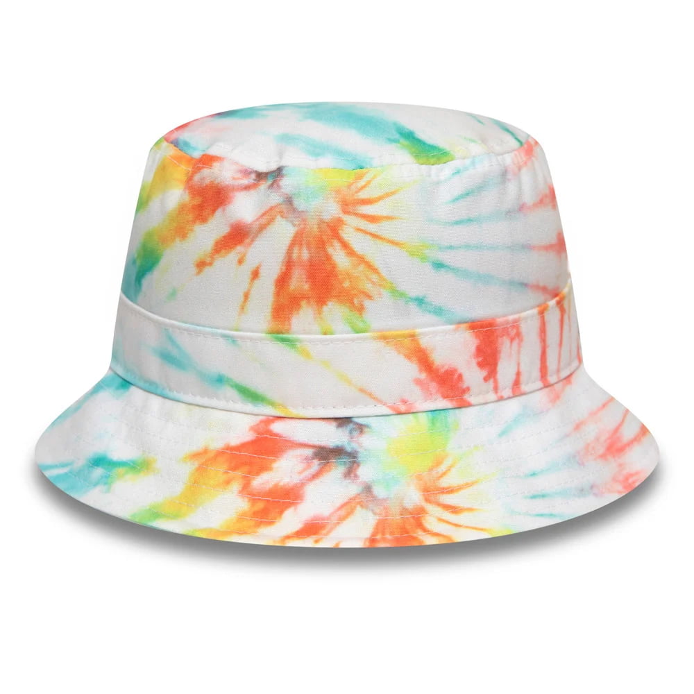 New Era Tie Dye Bucket Hat - White-Multi