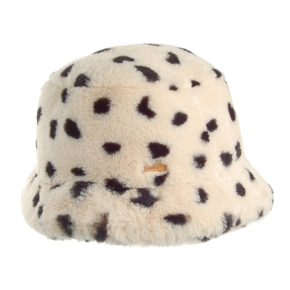 Barts Hats Bretia Dalmatian Faux Fur Bucket Hat - Cream-Black