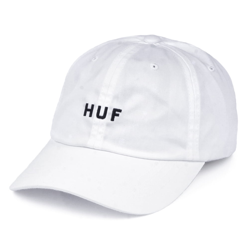 HUF Original Logo Curved Brim Cotton Baseball Cap - White