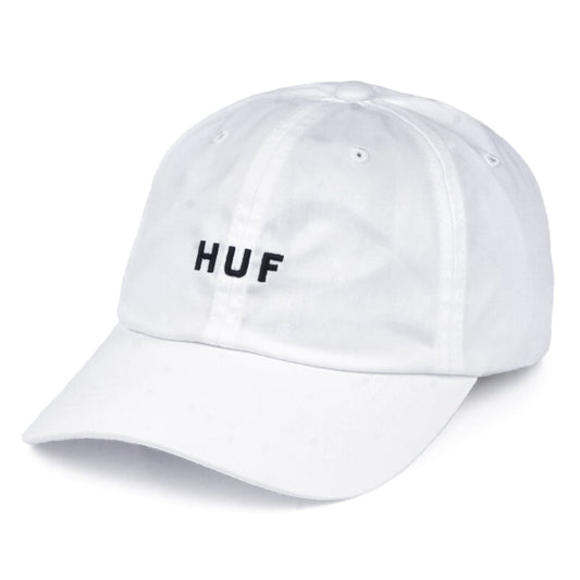 HUF Original Logo Curved Brim Cotton Baseball Cap - White