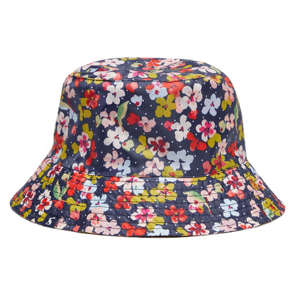 Joules Hats Rainy Day Blossom Bucket Hat - Navy Blue