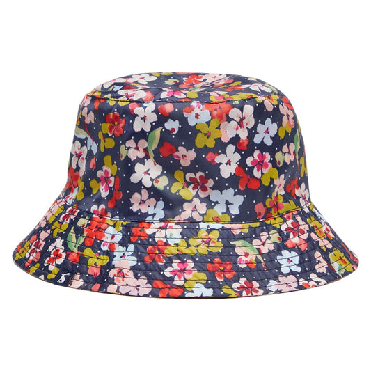 Joules Hats Rainy Day Blossom Bucket Hat - Navy Blue