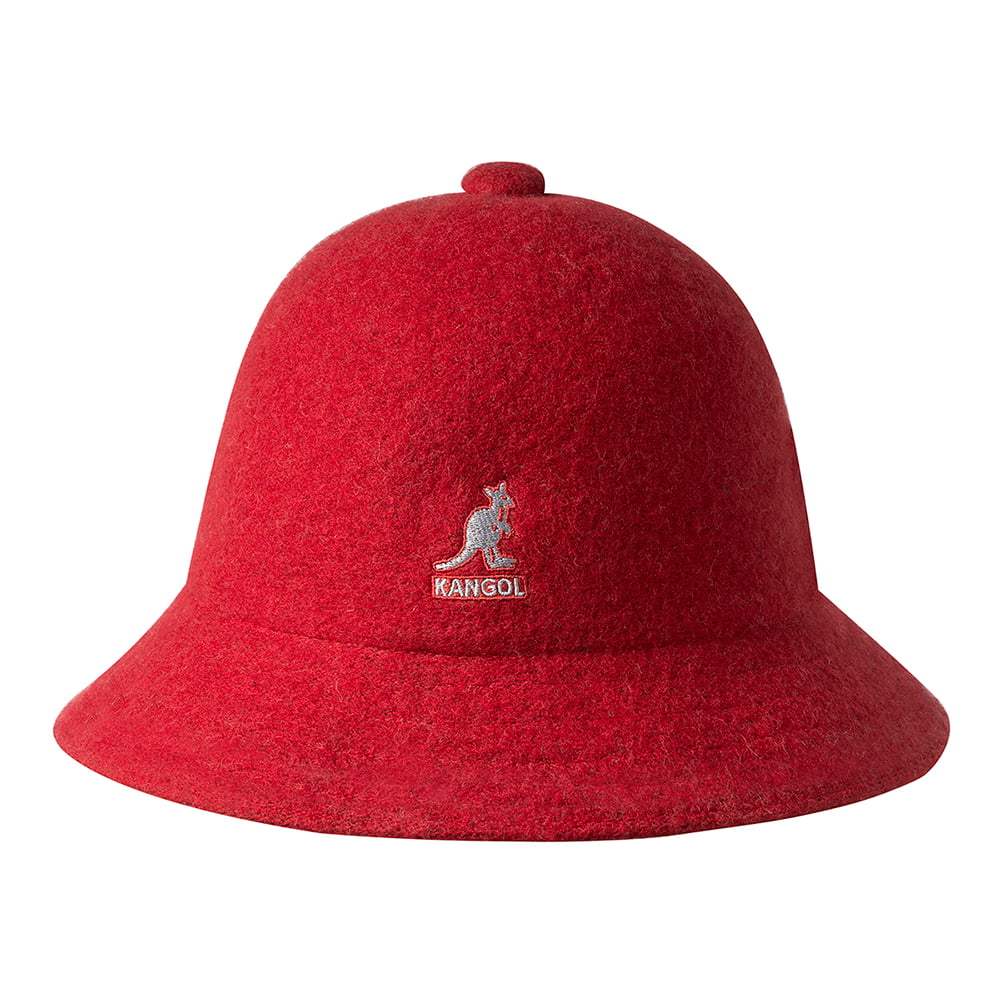 Kangol Wool Casual Bucket Hat - Red