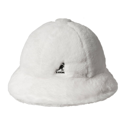 Kangol Faux Fur Casual Bucket Hat - Cream
