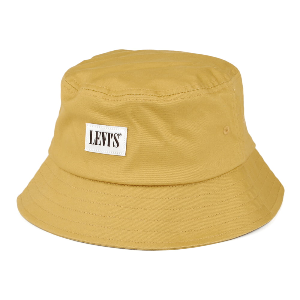 Levi's Hats Serif Patch Bucket Hat - Mustard