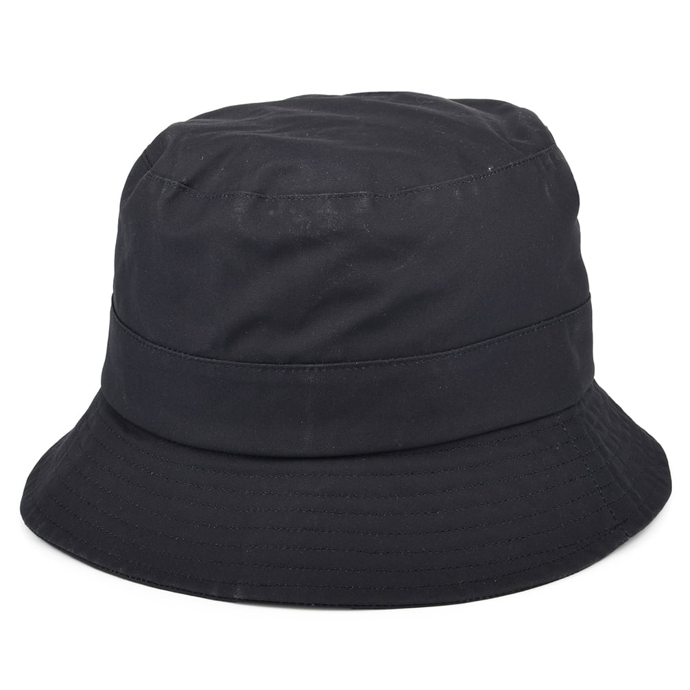 Christys Hats Waxed Cotton Bucket Hat - Navy Blue