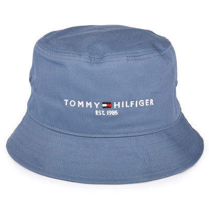 Tommy Hilfiger Hats TH Established Organic Cotton Bucket Hat - Slate Blue