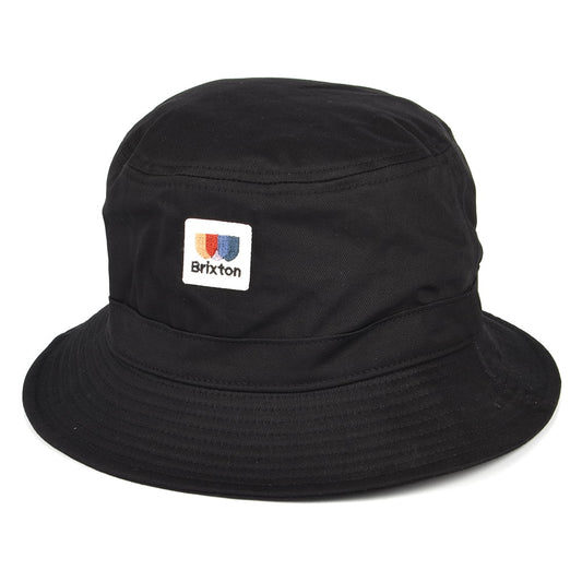 Brixton Hats Alton Packable Cotton Twill Bucket Hat - Black