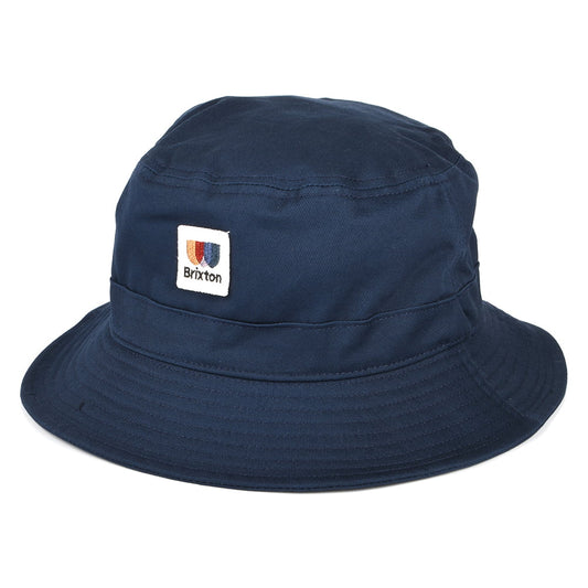 Brixton Hats Alton Packable Cotton Twill Bucket Hat - Blue