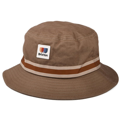 Brixton Hats Alton Packable Cotton Twill Bucket Hat - Light Brown