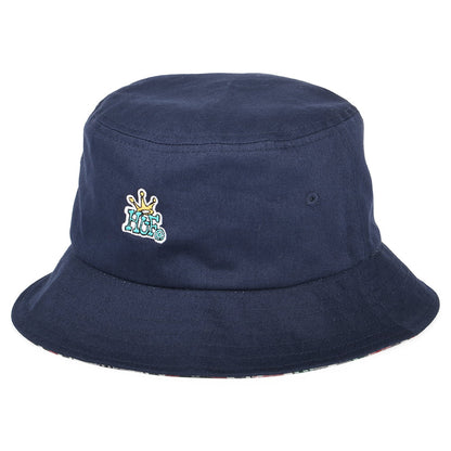 HUF Crown Reversible Cotton Bucket Hat - Navy Blue
