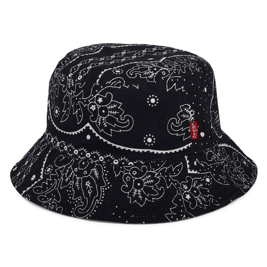 Levi's Hats Reversible Bandana Bucket Hat - Navy Blue