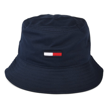 Tommy Hilfiger Hats TJM Flag Organic Cotton Bucket Hat - Navy Blue