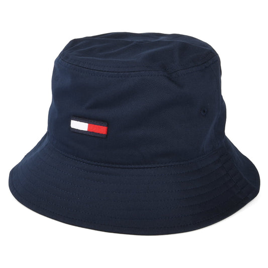 Tommy Hilfiger Hats TJM Flag Organic Cotton Bucket Hat - Navy Blue