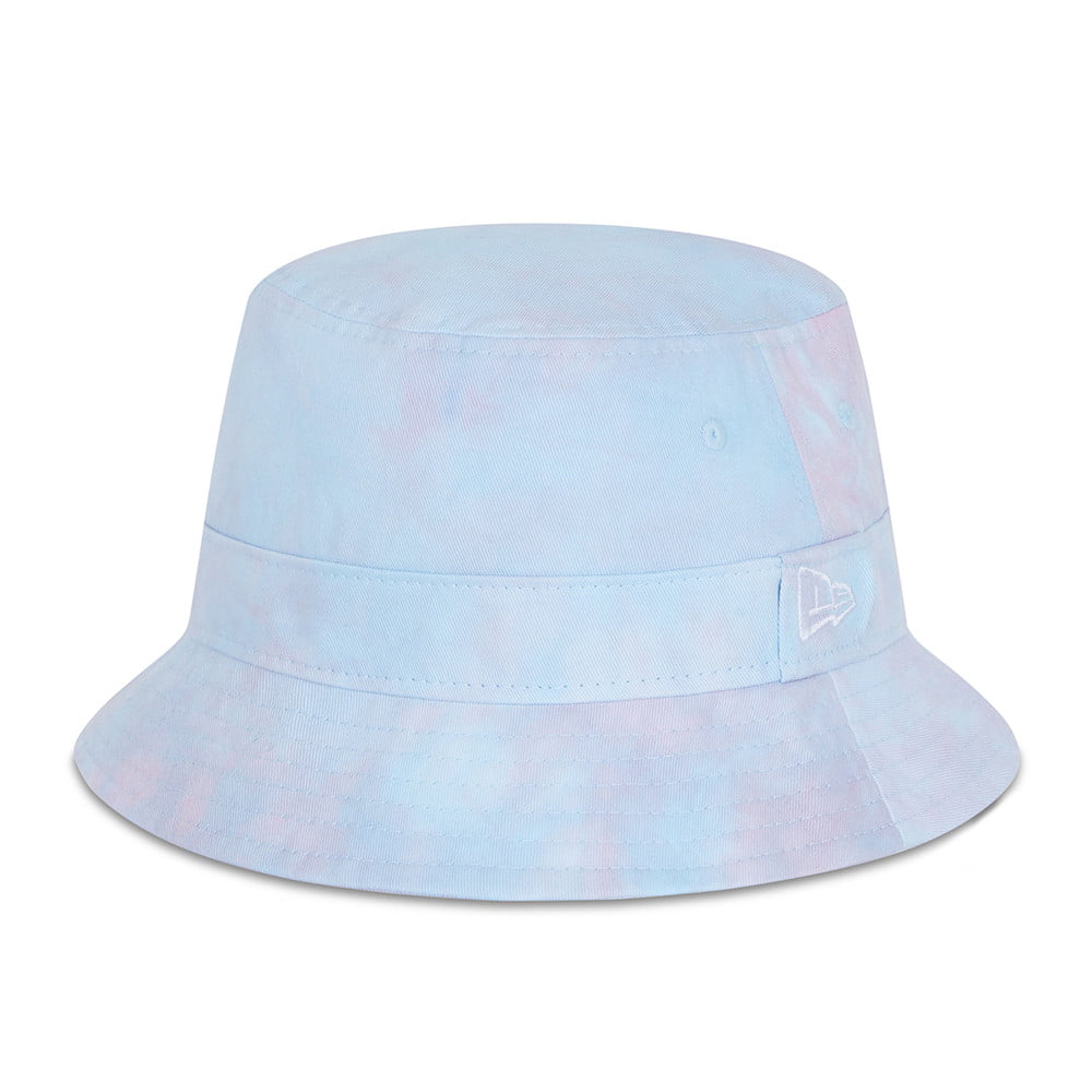 New Era Womens Tie Dye Cotton Bucket Hat - Sky Blue-Pink