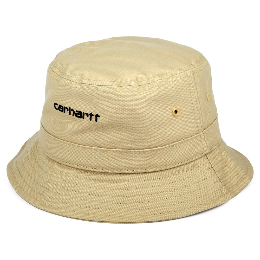 Carhartt WIP Hats Cotton Canvas Script Bucket Hat - Light Brown