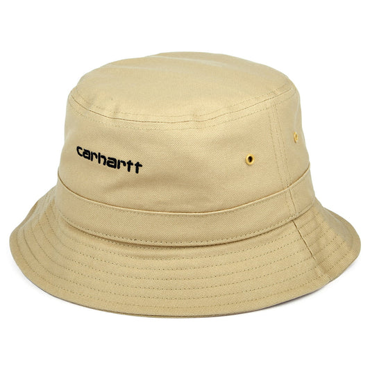 Carhartt WIP Hats Cotton Canvas Script Bucket Hat - Light Brown