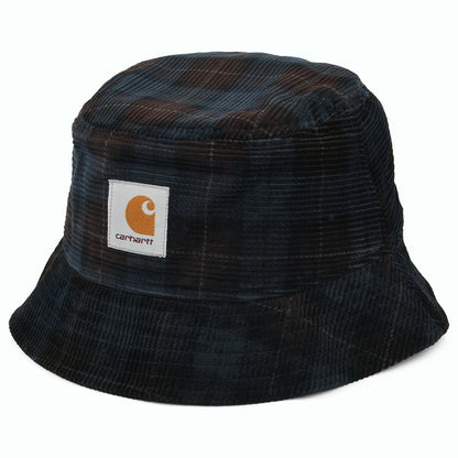 Carhartt WIP Hats Corduroy Check Bucket Hat - Navy-Brown