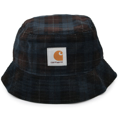 Carhartt WIP Hats Corduroy Check Bucket Hat - Navy-Brown
