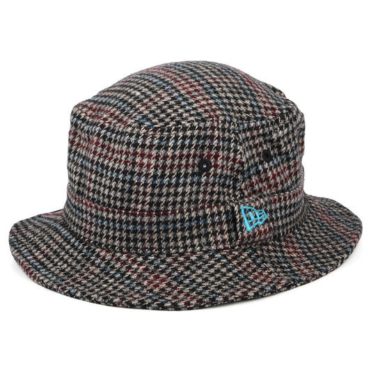 New Era Houndstooth Check Bucket Hat - Brown