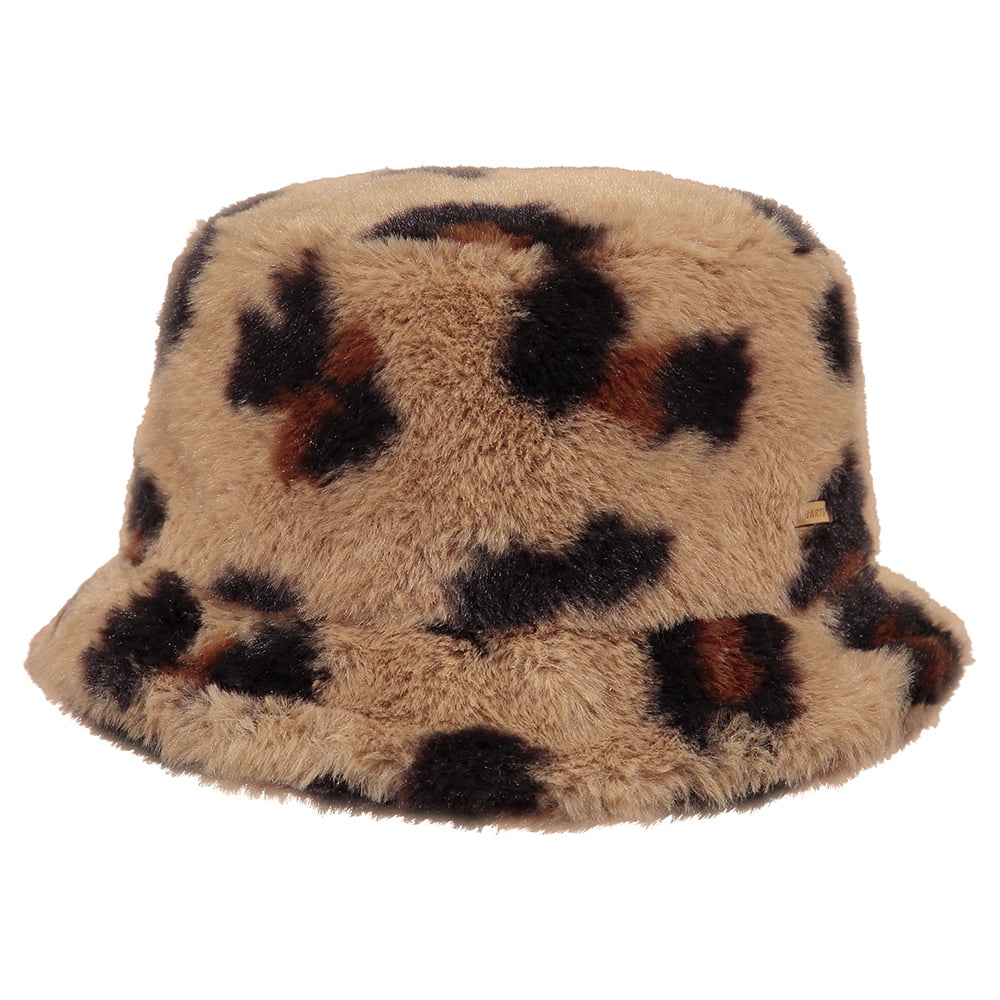 Barts Bretia Cheetah Faux Fur Bucket Hat - Brown