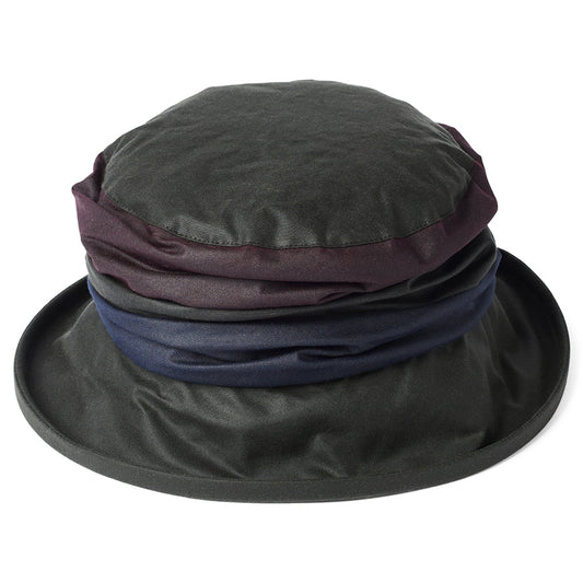Failsworth Hats Annie Waxed Cotton Rain Bucket Hat - Olive