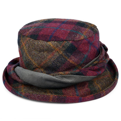 Failsworth Hats British Wool Tartan Bucket Hat - Pink Multi