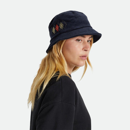 Brixton Hats Gramercy Packable Corduroy Bucket Hat - Washed Navy