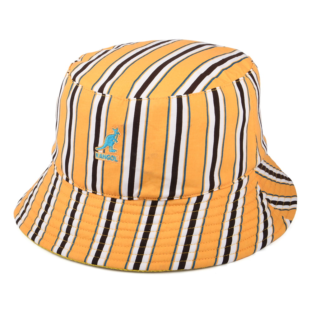 Kangol Double Pattern Special Reversible Bucket Hat - Mustard