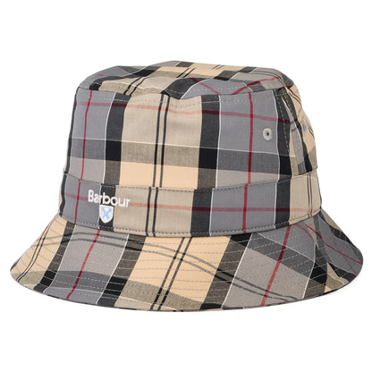 Barbour Hats Tartan Cotton Bucket Hat - Olive-Multi