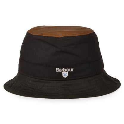 Barbour Hats Alderton Waxed Cotton Bucket Hat - Olive-Multi