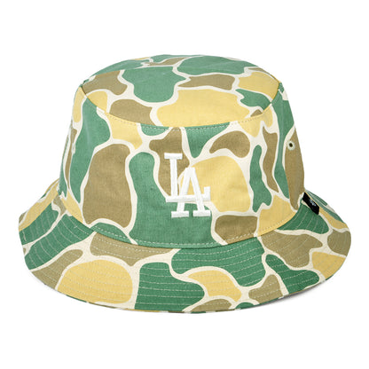47 Brand L.A. Dodgers Bucket Hat - MLB Duck Camo - Natural-Olive