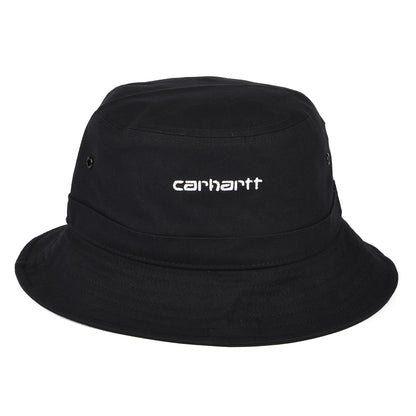 Carhartt WIP Hats Cotton Canvas Script Bucket Hat - Black