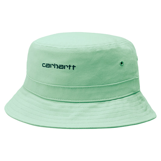 Carhartt WIP Hats Cotton Canvas Script Bucket Hat - Mint