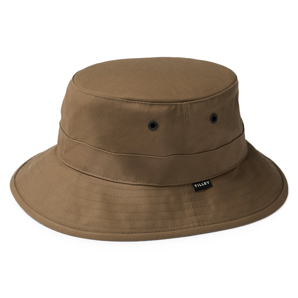 Tilley Hats British Millerain Waxed Cotton Bucket Hat - British Tan