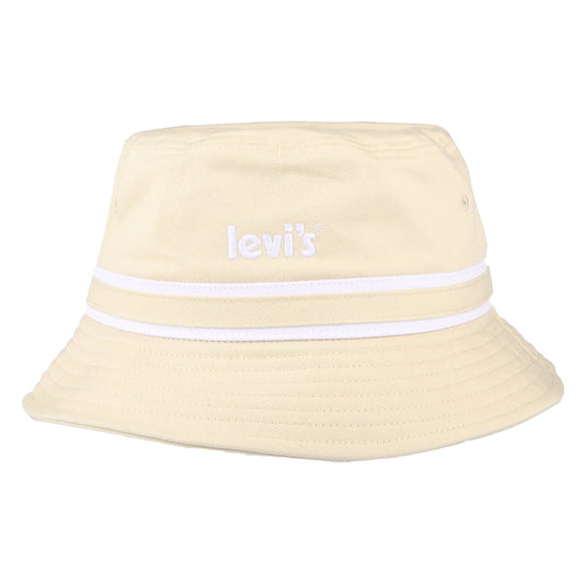 Levi's Hats Poster Logo Stripe Bucket Hat - Beige
