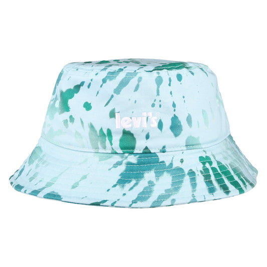 Levi's Hats Poster Logo Tie Dye Bucket Hat - Blue
