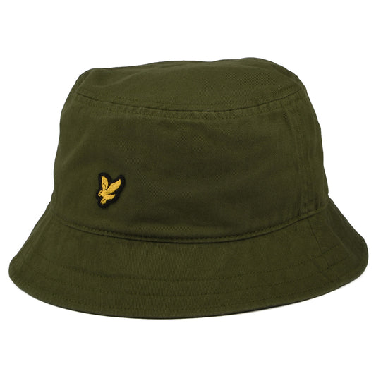 Lyle & Scott Hats Cotton Twill Bucket Hat - Dark Olive