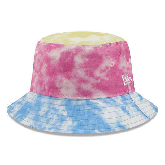 New Era Womens Tapered Bucket Hat - Tie Dye - Blue-Pink-Yellow