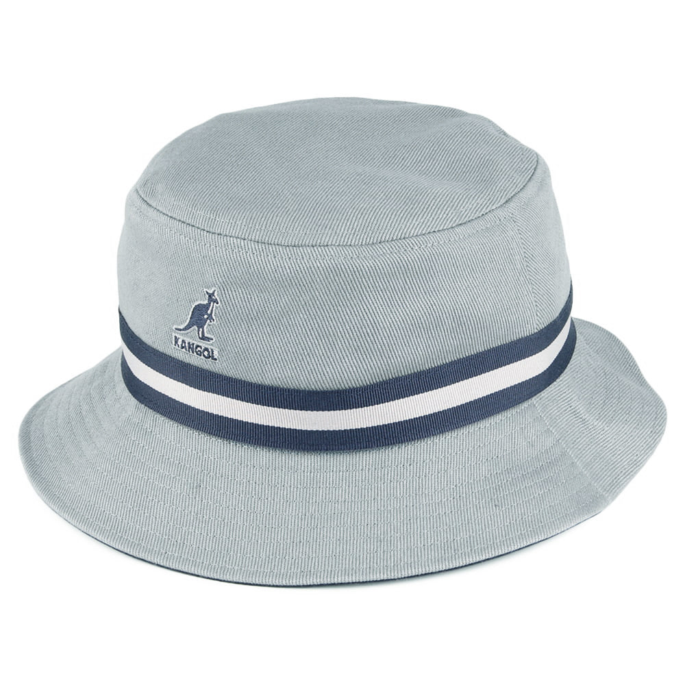 Kangol Stripe Lahinch Bucket Hat - Light Grey