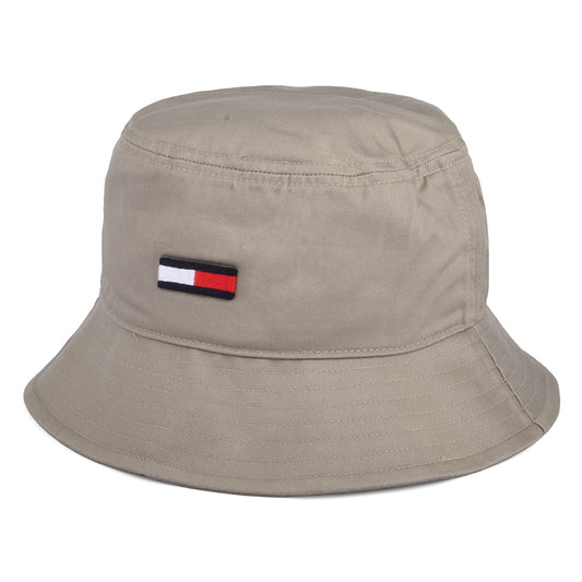 Tommy Hilfiger Hats TJM Flag Organic Cotton Bucket Hat - Sand