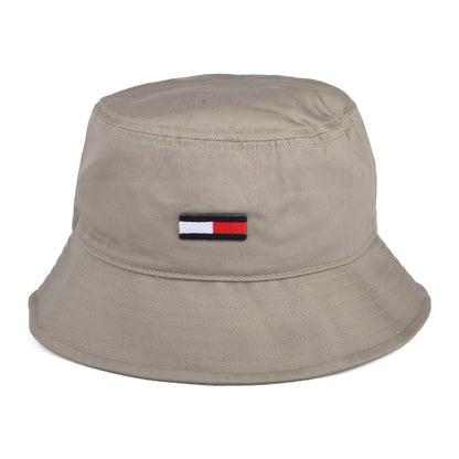 Tommy Hilfiger Hats TJM Flag Organic Cotton Bucket Hat - Sand