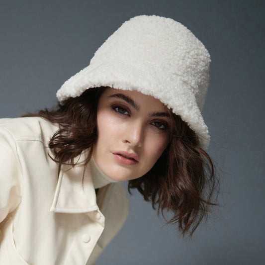 Seeberger Hats Reversible Sherpa Bucket Hat - Off White