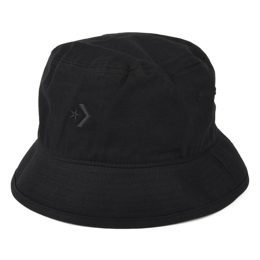 Converse Herringbone Cotton Twill Bucket Hat - Black