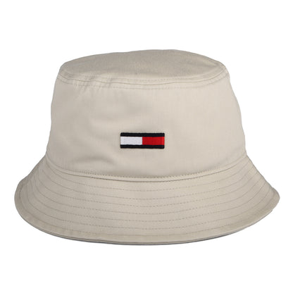 Tommy Hilfiger Hats TJM Flag Organic Cotton Bucket Hat - Beige